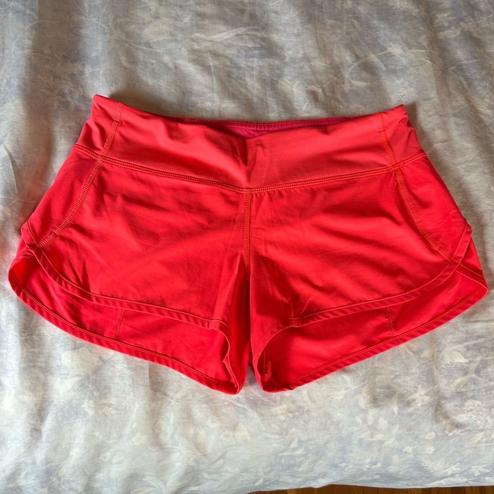Lululemon pink speed shorts size 6
